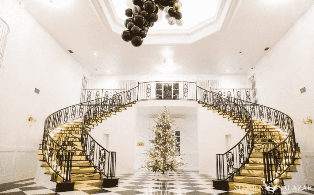 Grand staircase at the Mansion 54 in Las Vegas.