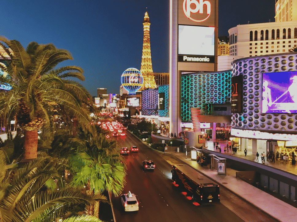 Las Vegas strip at night