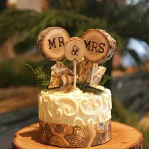 Chic Rustic Wedding Cake Topper