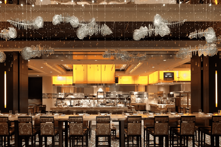 A dining room at the Wicked Spoon Buffet. 