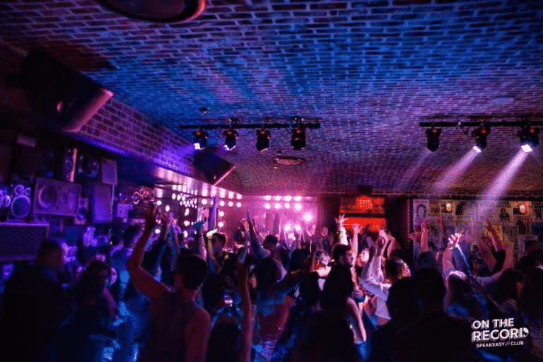 A large party at On The Record.