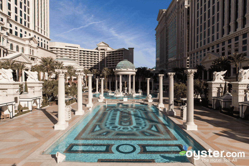 A pool at Caesars Palace in Las Vegas.
