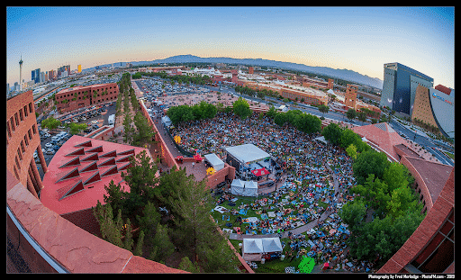 The Clark County Amphitheater in Las Vegas.