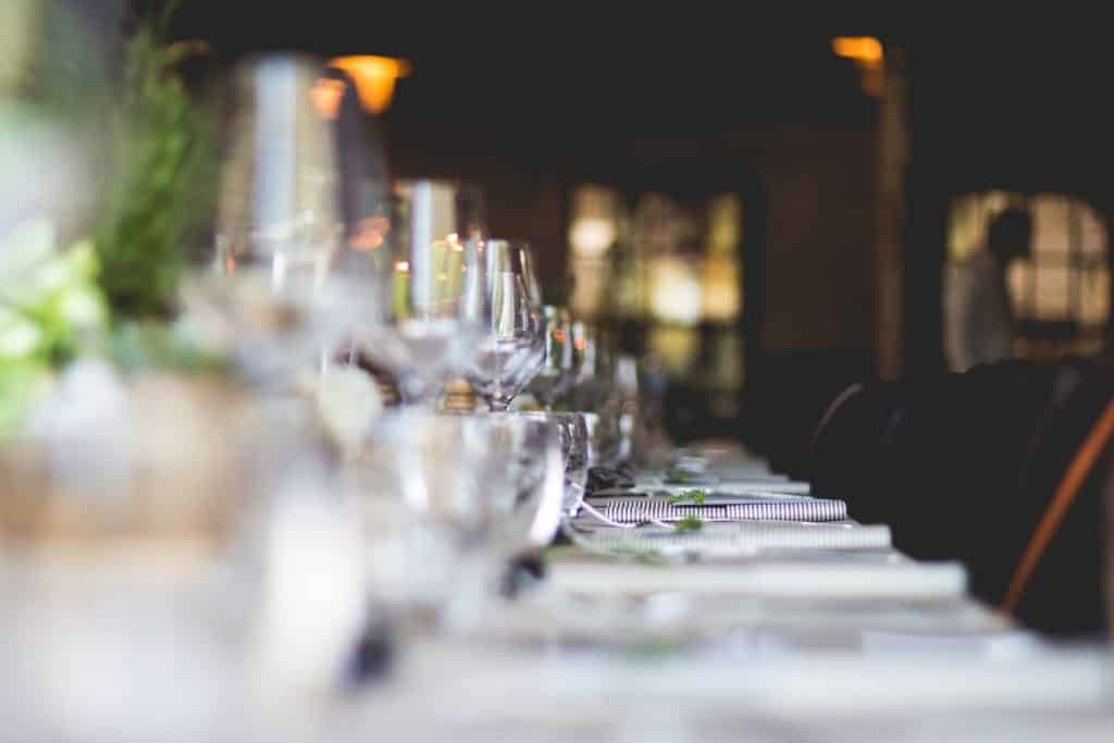 A table served up at a wedding