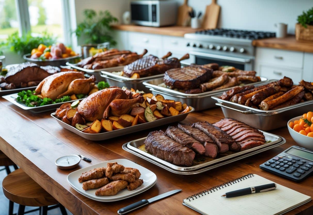 how many pounds of meat for 50 guests